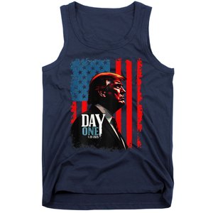 Trump 45 47 [On Back] Day One Trump President Elect Maga Tank Top