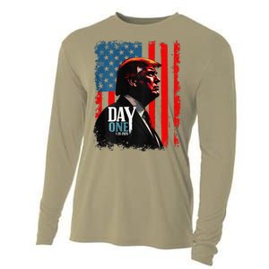 Trump 45 47 [On Back] Day One Trump President Elect Maga Cooling Performance Long Sleeve Crew