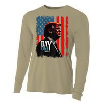 Trump 45 47 [On Back] Day One Trump President Elect Maga Cooling Performance Long Sleeve Crew