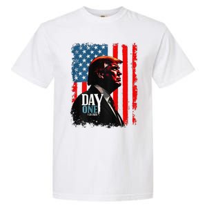 Trump 45 47 [On Back] Day One Trump President Elect Maga Garment-Dyed Heavyweight T-Shirt