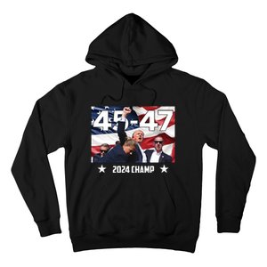 Trump 45 47 2024 Champ Trump Victory Hoodie