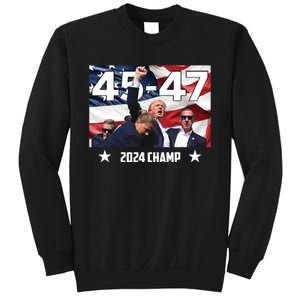 Trump 45 47 2024 Champ Trump Victory Sweatshirt