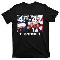 Trump 45 47 2024 Champ Trump Victory T-Shirt