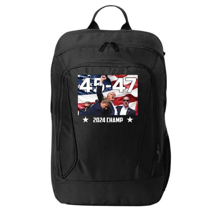 Trump 45 47 2024 Champ Trump Victory City Backpack