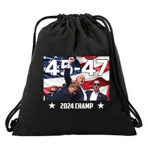 Trump 45 47 2024 Champ Trump Victory Drawstring Bag