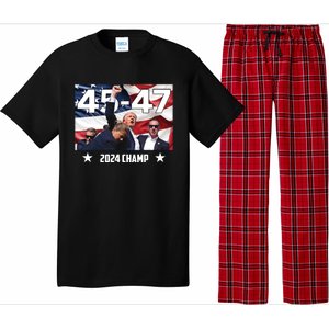 Trump 45 47 2024 Champ Trump Victory Pajama Set