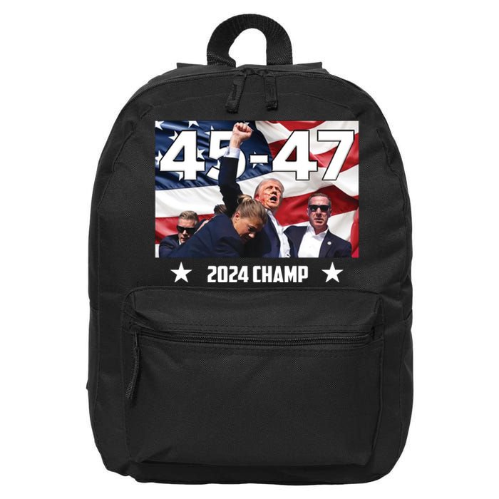 Trump 45 47 2024 Champ Trump Victory 16 in Basic Backpack