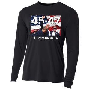 Trump 45 47 2024 Champ Trump Victory Cooling Performance Long Sleeve Crew