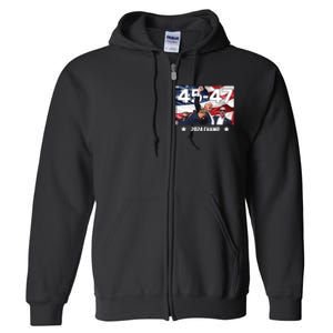 Trump 45 47 2024 Champ Trump Victory Full Zip Hoodie