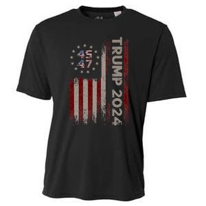 Trump 45/47 American Flag 2024 Cooling Performance Crew T-Shirt