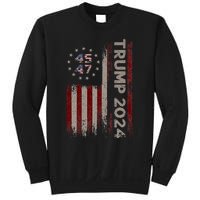 Trump 45/47 American Flag 2024 Sweatshirt