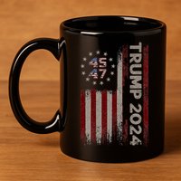 Trump 45/47 American Flag 2024 11oz C Handle Ceramic Mug