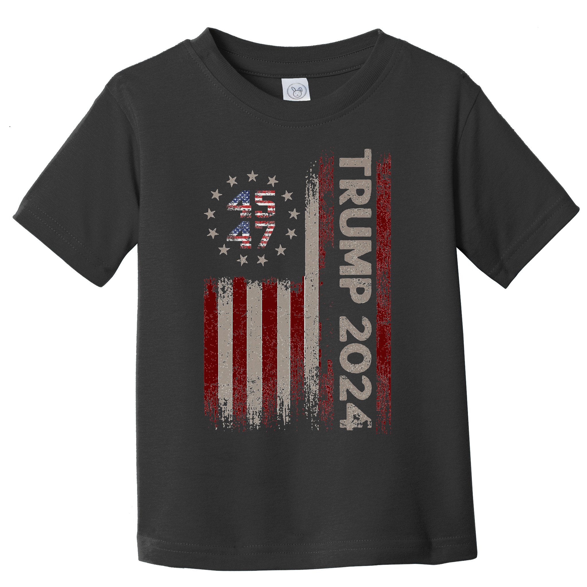Trump 45/47 American Flag 2024 Toddler T-Shirt