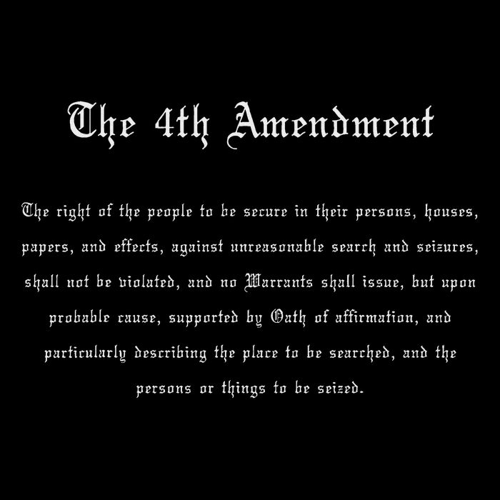 The 4th Amendment, Freedom U.s. Constitution 16 in Basic Backpack