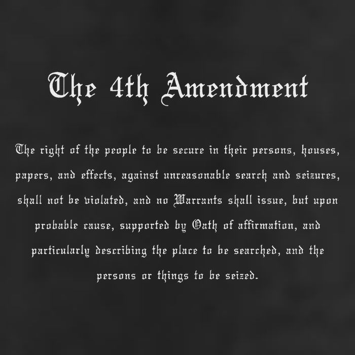 The 4th Amendment, Freedom U.s. Constitution Large Microfiber Waffle Golf Towel