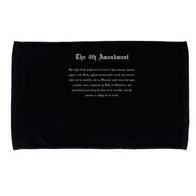 The 4th Amendment, Freedom U.s. Constitution Microfiber Hand Towel