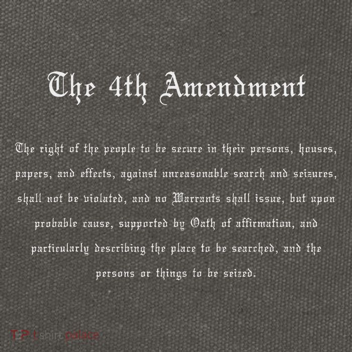 The 4th Amendment, Freedom U.s. Constitution Cotton Canvas Backpack
