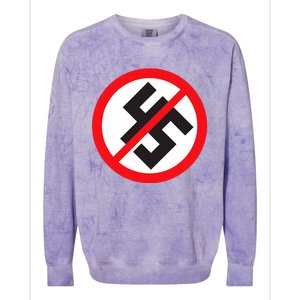 Trump 45 Anti Fascism Colorblast Crewneck Sweatshirt