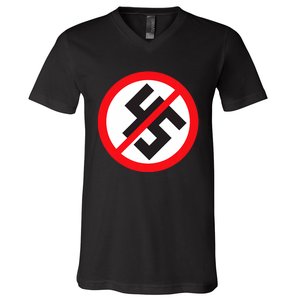 Trump 45 Anti Fascism V-Neck T-Shirt