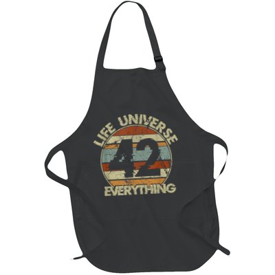 The 42 Answer To Life The Universe And Everything Full-Length Apron With Pockets