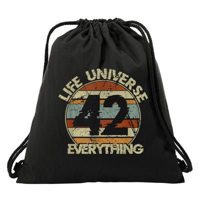 The 42 Answer To Life The Universe And Everything Drawstring Bag
