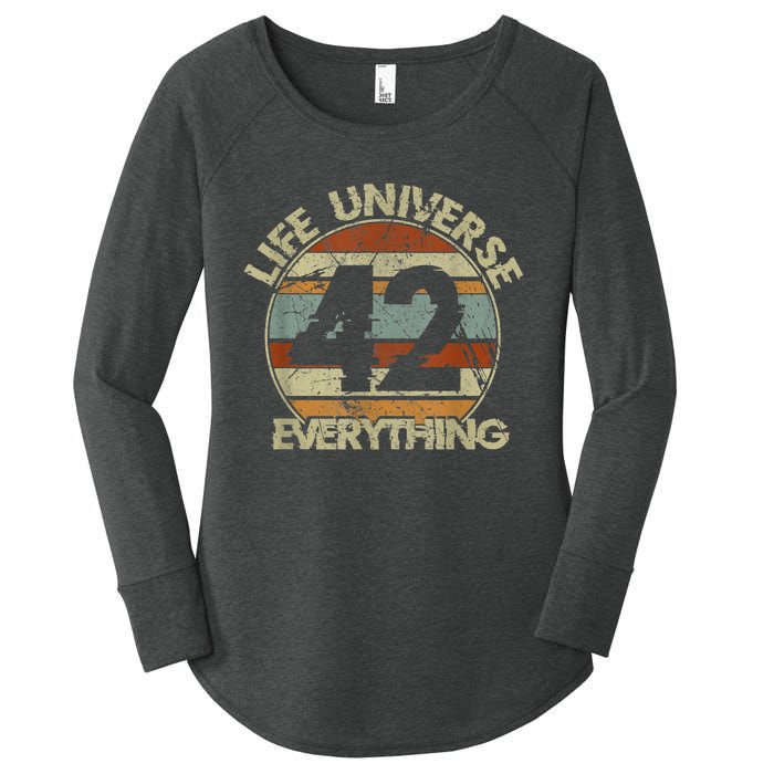 The 42 Answer To Life The Universe And Everything Women's Perfect Tri Tunic Long Sleeve Shirt