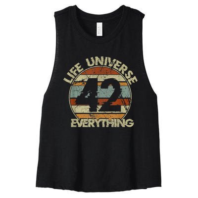 The 42 Answer To Life The Universe And Everything Women's Racerback Cropped Tank