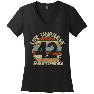 The 42 Answer To Life The Universe And Everything Women's V-Neck T-Shirt