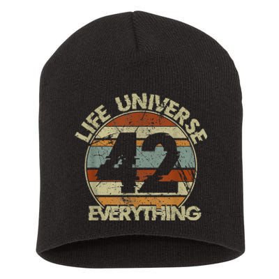 The 42 Answer To Life The Universe And Everything Short Acrylic Beanie