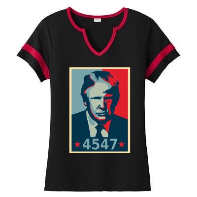 Trump 45th And 47th President Election 2024 Donald Trump Gift Ladies Halftime Notch Neck Tee