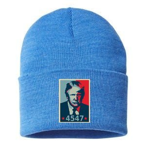 Trump 45th And 47th President Election 2024 Donald Trump Gift Sustainable Knit Beanie