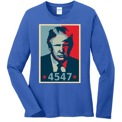 Trump 45th And 47th President Election 2024 Donald Trump Gift Ladies Long Sleeve Shirt