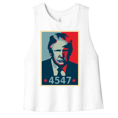 Trump 45th And 47th President Election 2024 Donald Trump Gift Women's Racerback Cropped Tank