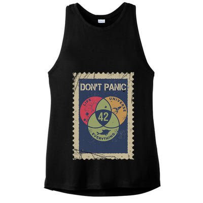 The 42 Answer To Life The Universe And Everything Postage Ladies PosiCharge Tri-Blend Wicking Tank