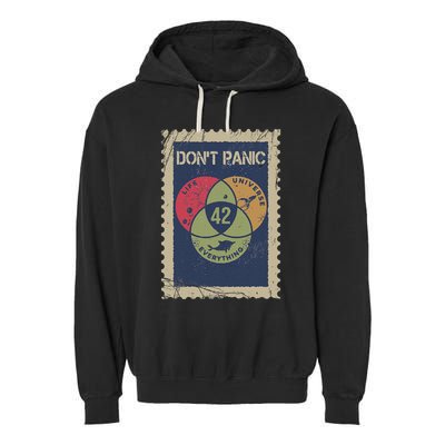 The 42 Answer To Life The Universe And Everything Postage Garment-Dyed Fleece Hoodie
