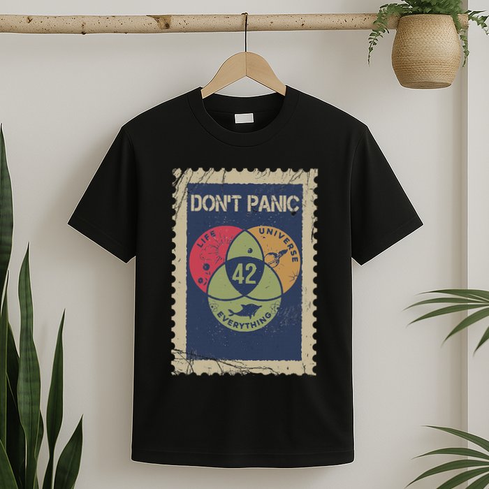 The 42 Answer To Life The Universe And Everything Postage T-Shirt