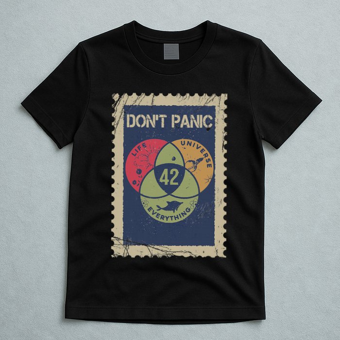 The 42 Answer To Life The Universe And Everything Postage T-Shirt