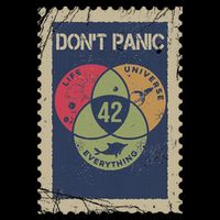 The 42 Answer To Life The Universe And Everything Postage T-Shirt