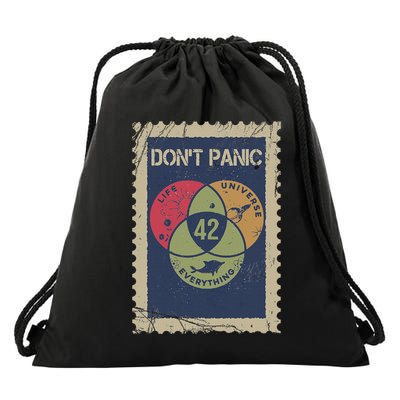The 42 Answer To Life The Universe And Everything Postage Drawstring Bag