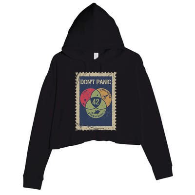 The 42 Answer To Life The Universe And Everything Postage Crop Fleece Hoodie