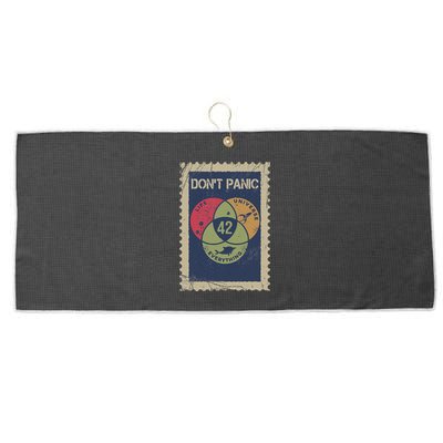 The 42 Answer To Life The Universe And Everything Postage Large Microfiber Waffle Golf Towel