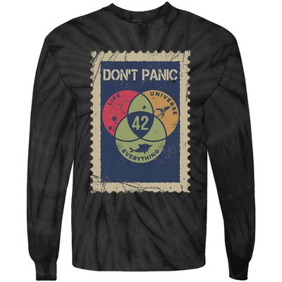 The 42 Answer To Life The Universe And Everything Postage Tie-Dye Long Sleeve Shirt
