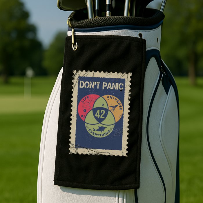The 42 Answer To Life The Universe And Everything Postage Golf Towel