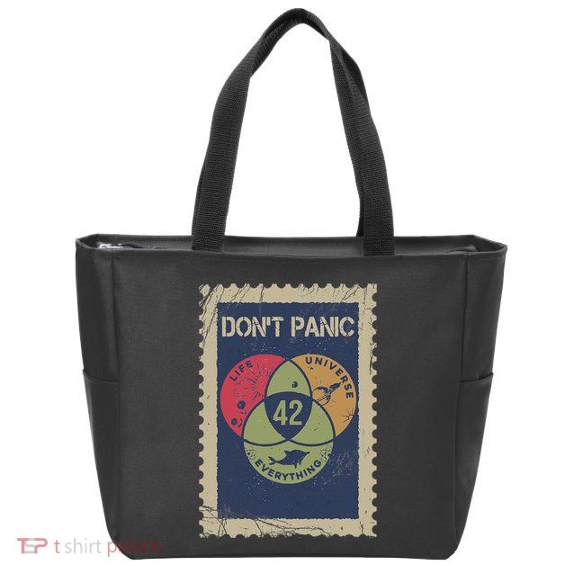 The 42 Answer To Life The Universe And Everything Postage Zip Tote Bag