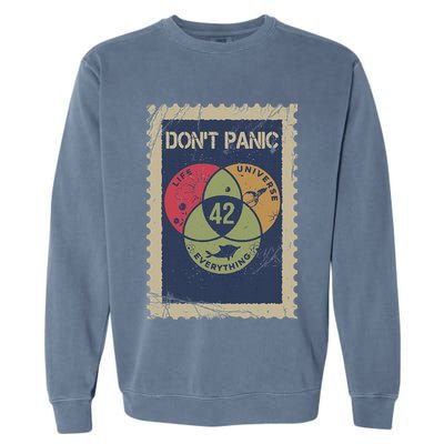 The 42 Answer To Life The Universe And Everything Postage Garment-Dyed Sweatshirt