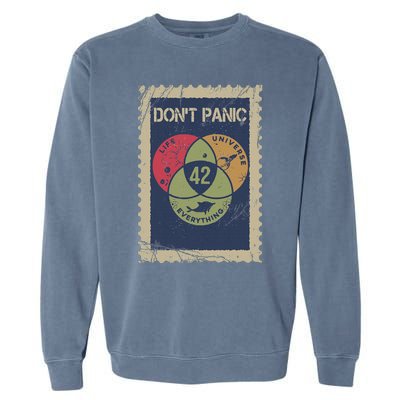 The 42 Answer To Life The Universe And Everything Postage Garment-Dyed Sweatshirt