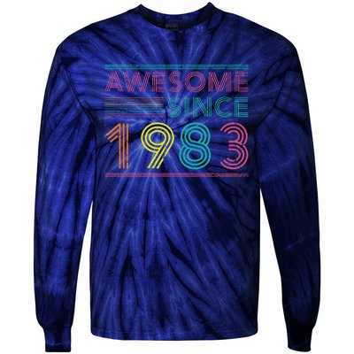 Turning 40 Birthday Decorations 40th BDay 1983 Birthday Cute Tie-Dye Long Sleeve Shirt