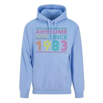 Turning 40 Birthday Decorations 40th BDay 1983 Birthday Cute Unisex Surf Hoodie