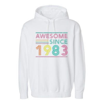 Turning 40 Birthday Decorations 40th BDay 1983 Birthday Cute Garment-Dyed Fleece Hoodie