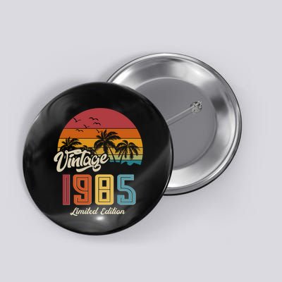 Tropical 40th Birthday Vintage 1985 Limited Edition Button
